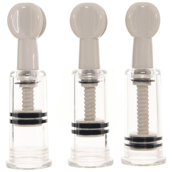 XR-004444_3 Size Matters MaxTwist Clit & Nipple Sucker Set in White