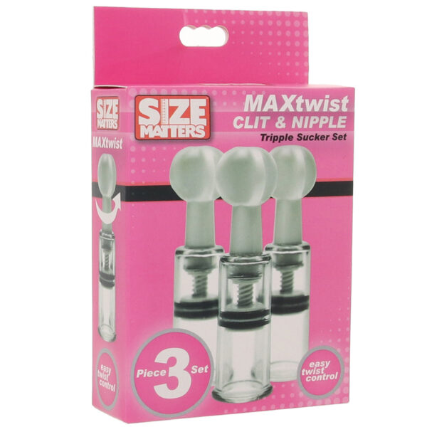 XR-004444_6 Size Matters MaxTwist Clit & Nipple Sucker Set in White