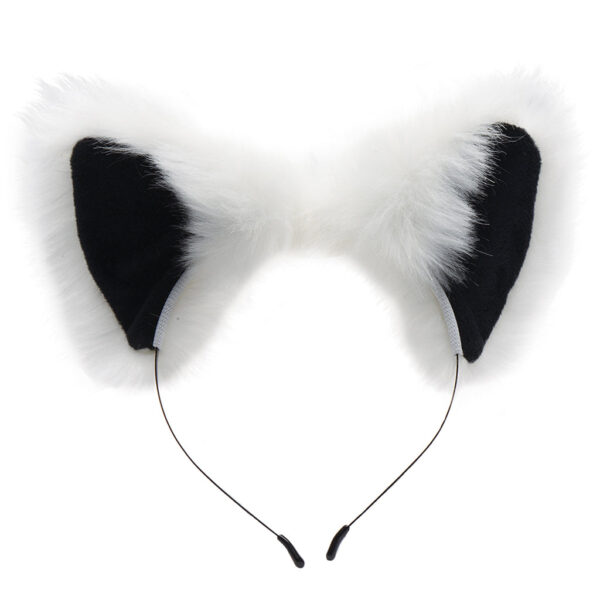 XR-029492_2 Tailz White Fox Tail Anal Plug & Ears Set