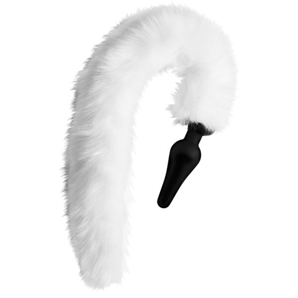 XR-029492_3 Tailz White Fox Tail Anal Plug & Ears Set