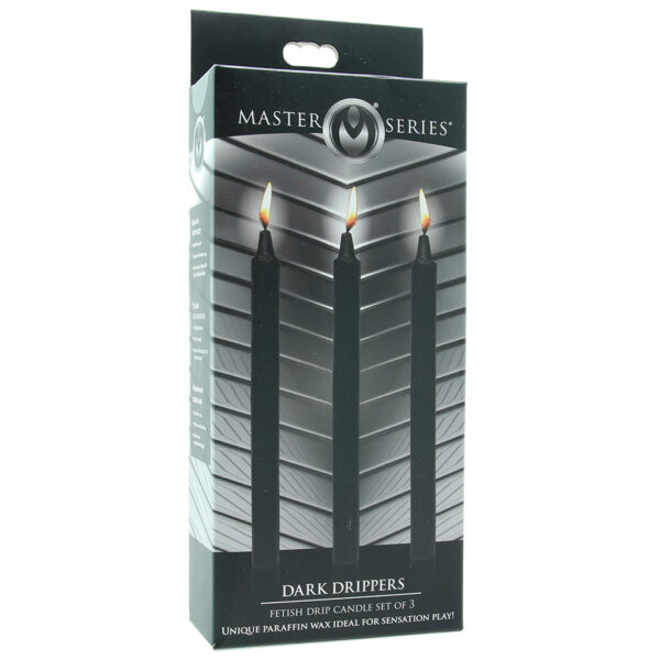 Master Series Dark Drippers Candle Set of 3 in Black