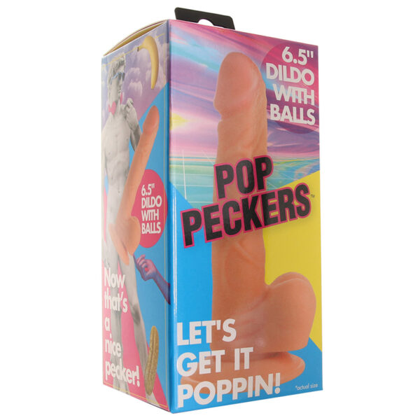 XR-044747_6 Pop Peckers 6.5 Inch Ballsy Dildo in Light