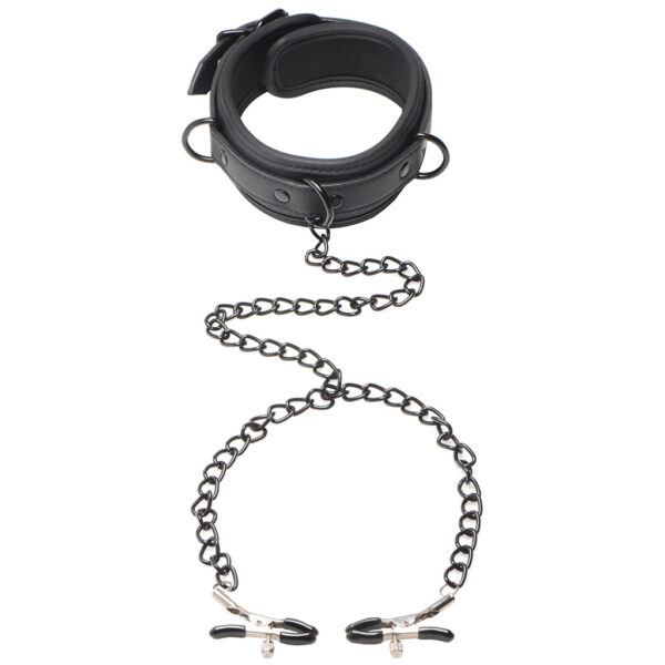 XR-046857_3 Master Series Collared Temptress Collar and Nipple Clamps