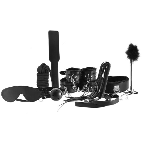 XR-048004_1 Master Series Hook Up 10 Piece Plush Bondage Set