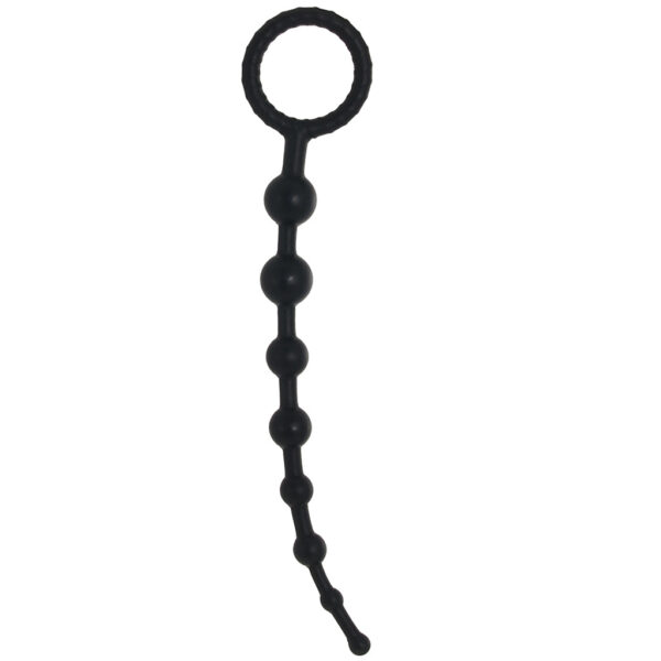 ZPC-000108_1 PinkCherry Graduated Anal Beads in Black