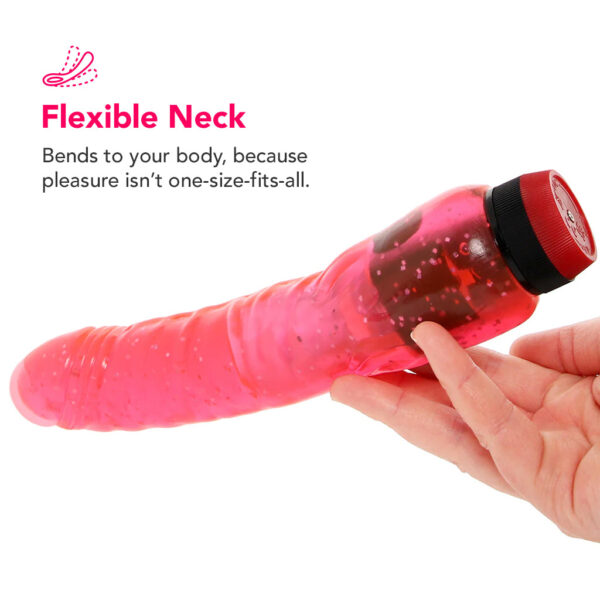 PinkCherry Hot Pink Curved Penis in Pink