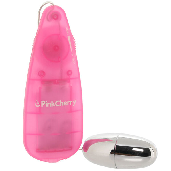 ZPC-000139_1 PinkCherry Slim Teardrop Bullet Vibrator in Pink