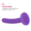 PinkCherry Premium 6 Inch Purple Silicone Slim Anal Dildo