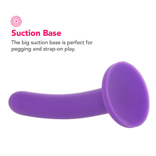 PinkCherry Premium 6 Inch Purple Silicone Slim Anal Dildo