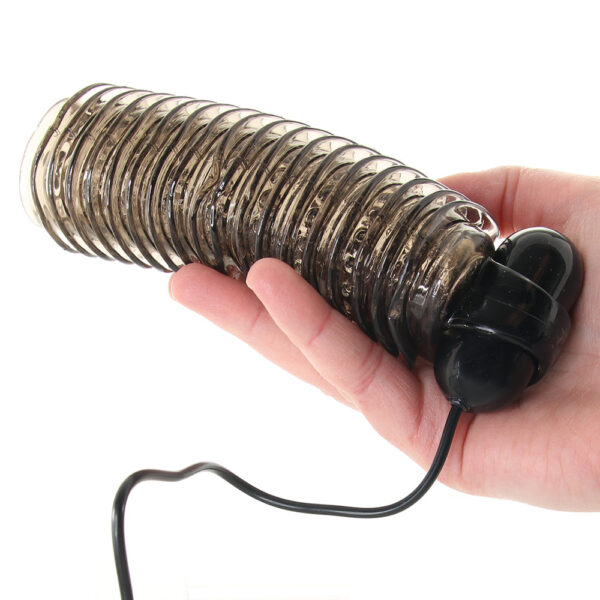 ZZCE-0970-20-3_2 Colt 10 Function Textured Vibrating Stroker in Smoke