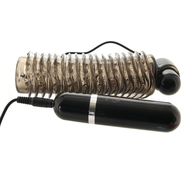 ZZCE-0970-20-3_3 Colt 10 Function Textured Vibrating Stroker in Smoke