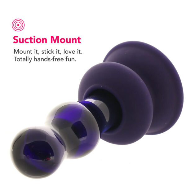 Icicles No.83 Vibrating Glass Plug in Purple