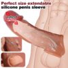 4 Realistic Silicone Cock Sleeve with Integrated Testicle Ring for Men