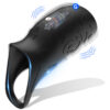 HB-2412-雷德-1 Full-Enclosed Vibrating Penis Sleeve with 10 Vibration Modes