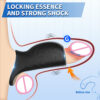 HB-2412-雷德-3-1 Full-Enclosed Vibrating Penis Sleeve with 10 Vibration Modes