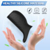 HB-2412-雷德-5 Full-Enclosed Vibrating Penis Sleeve with 10 Vibration Modes