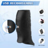 HB-2412-雷德-6 Full-Enclosed Vibrating Penis Sleeve with 10 Vibration Modes
