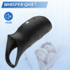 HB-2412-雷德-8 Full-Enclosed Vibrating Penis Sleeve with 10 Vibration Modes