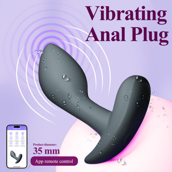 副图1 vibrating anal plug APP Remote Control Prostate Massager Vibrating Butt Plug Anal Plug