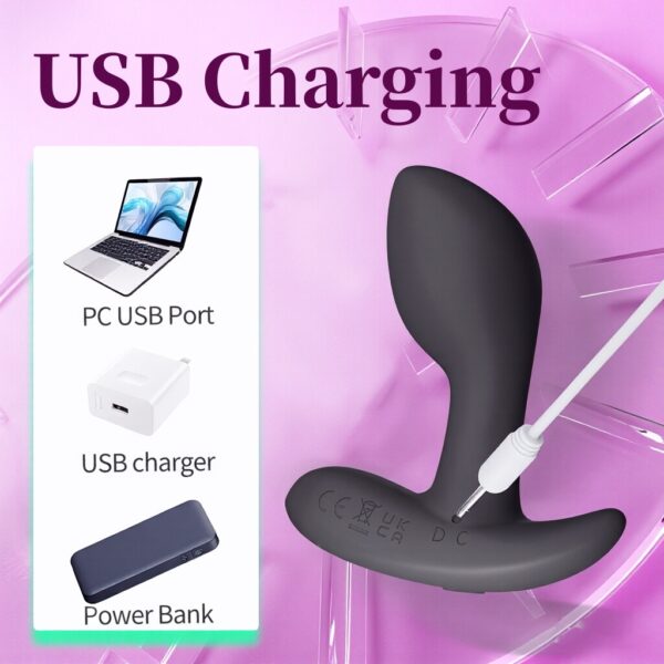 副图6 anal sex toy APP Remote Control Prostate Massager Vibrating Butt Plug Anal Plug
