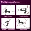 雷欧-9 Vibrating Penis Sleeve Cock Ring – Dual Stimulation Couples Massager with 10 Vibration Modes